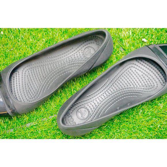 Crocs Black Ballet Flats - Women's 6 - Picture 8 of 8